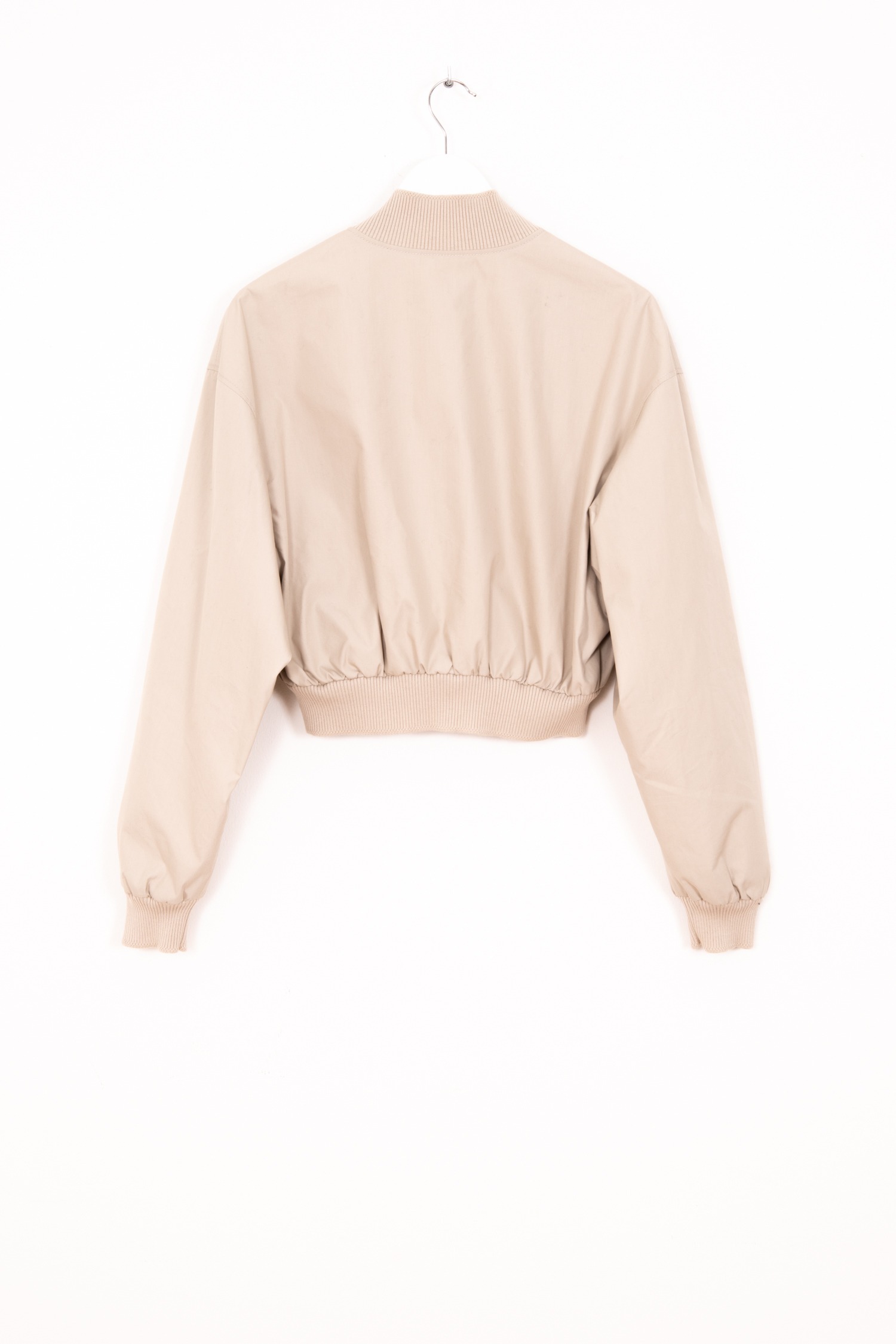 Miu Miu "Panama" Kurze Bomberjacke in Beige und Braun