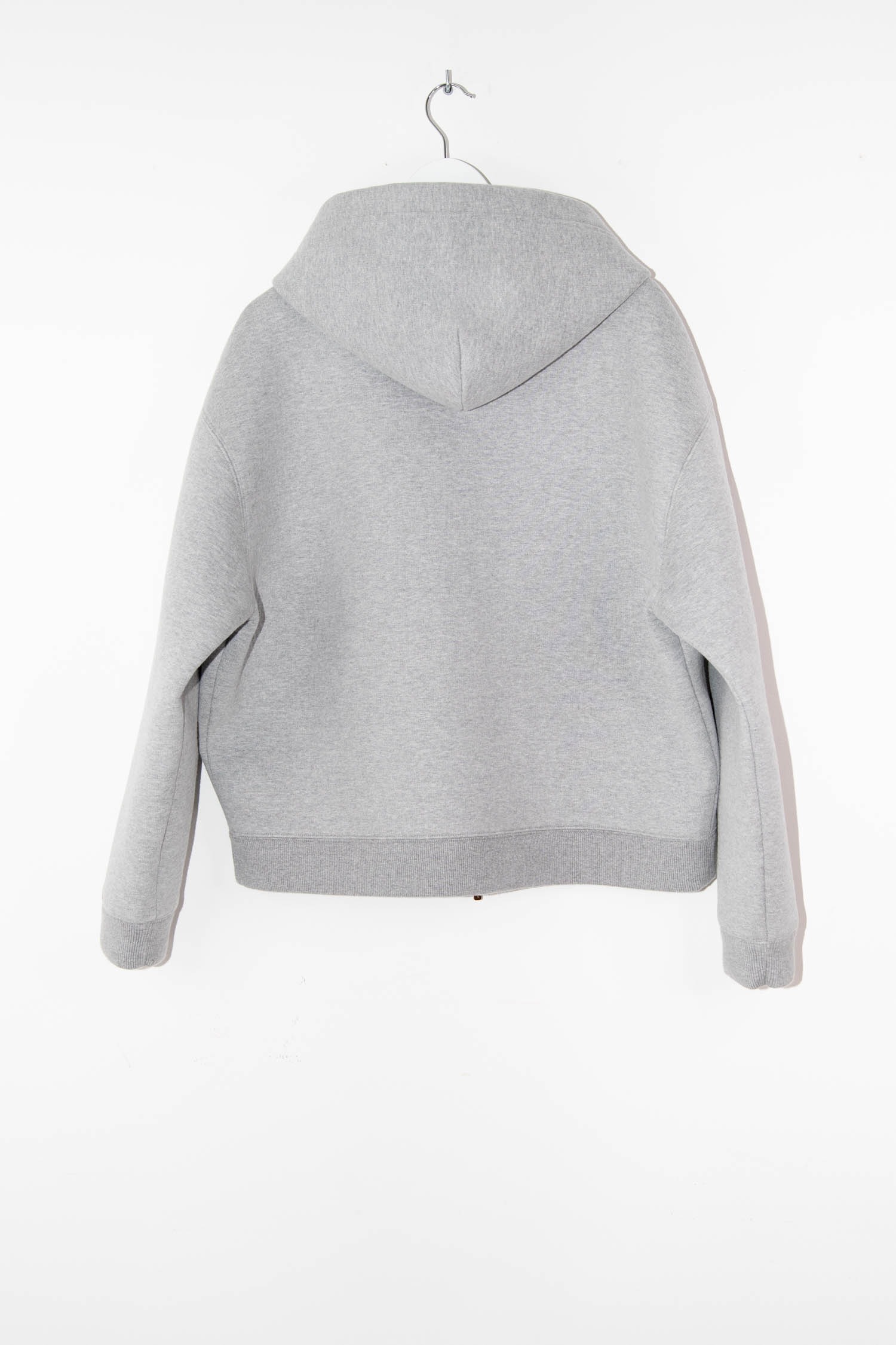 Miu Miu Kapuzenjacke mit Logo in Hellgrau