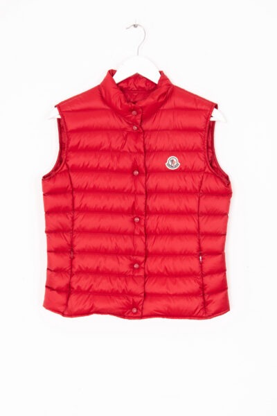 Moncler "Liane Gilet" Daunenweste in Rot