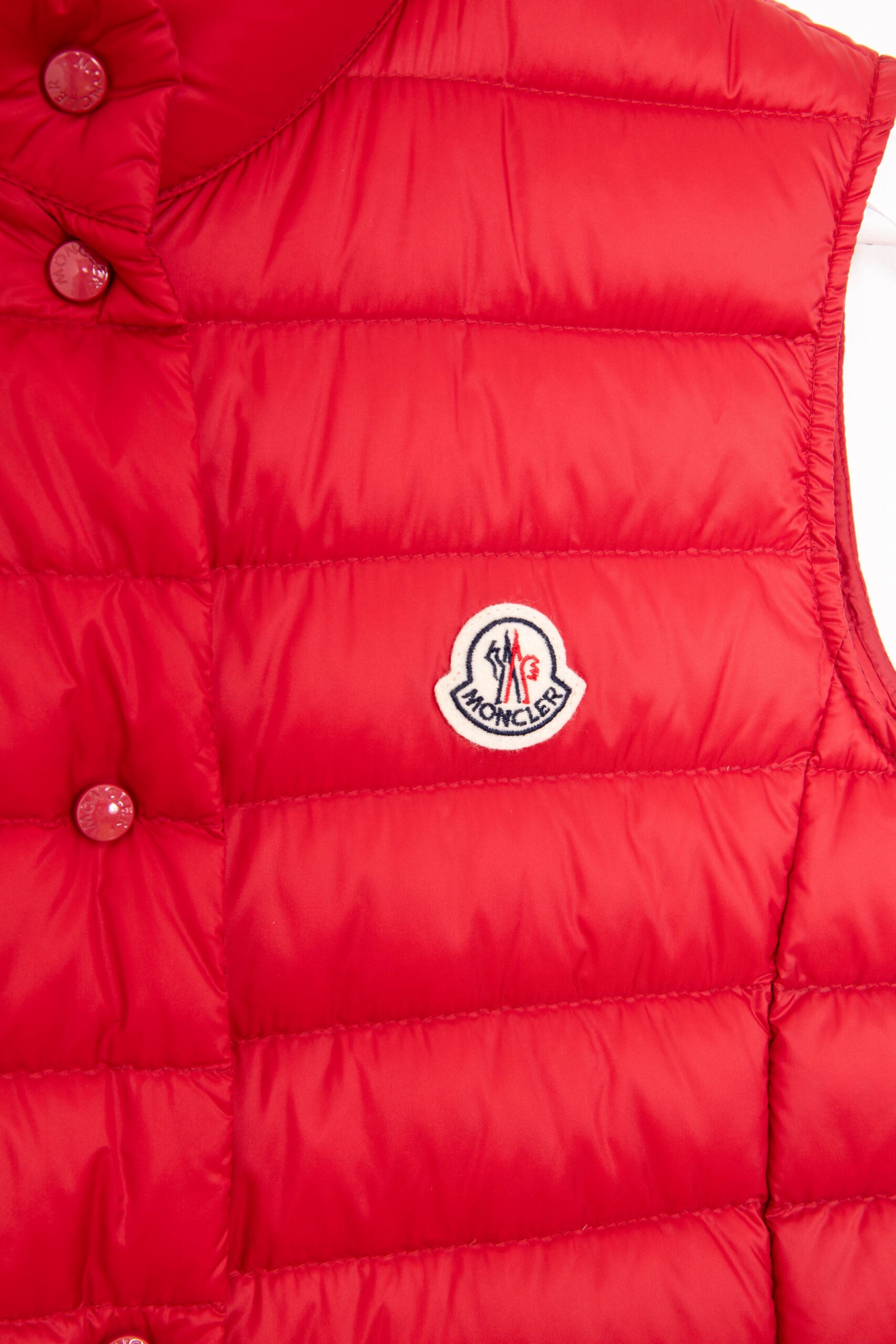 Moncler "Liane Gilet" Daunenweste in Rot