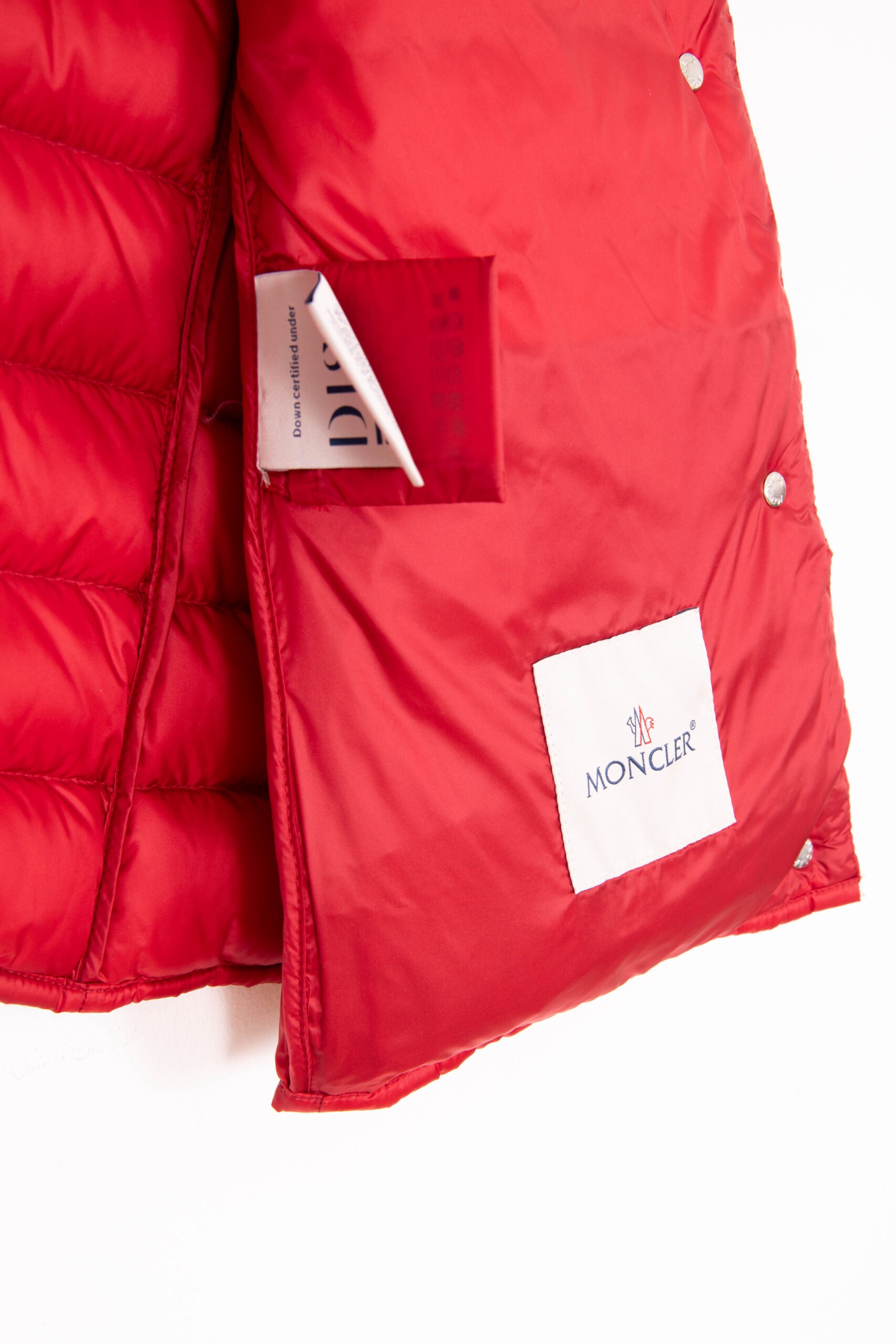Moncler "Liane Gilet" Daunenweste in Rot