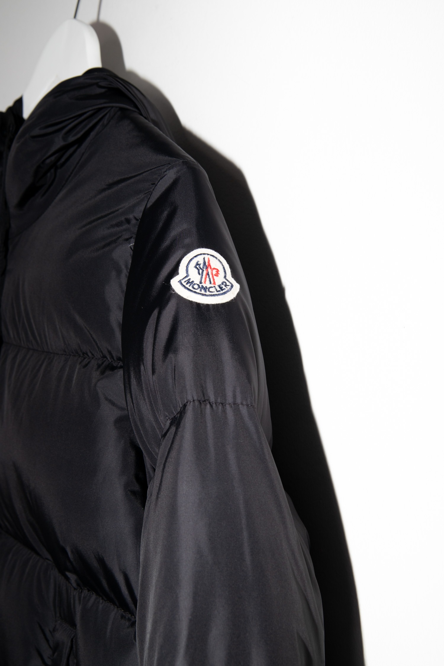 Moncler "Burgaux Giubbotto" Steppmantel in Schwarz
