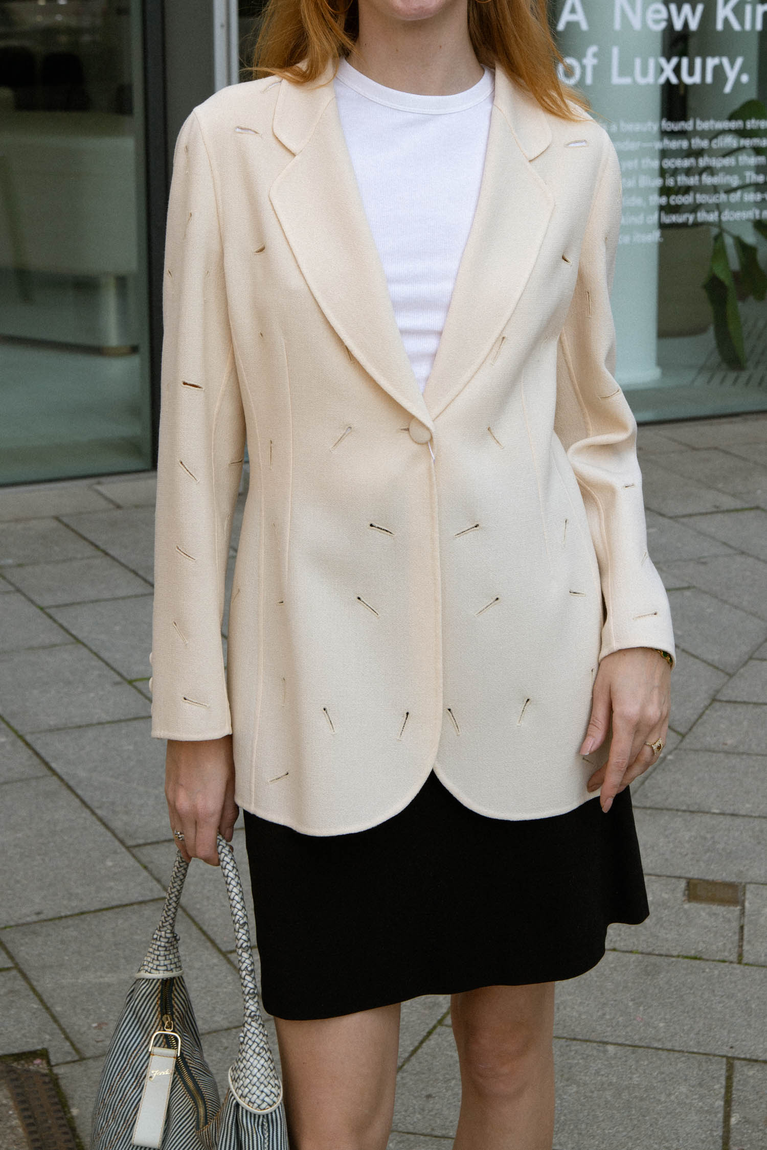 Moschino Couture Vintage Wollblazer in Beige
