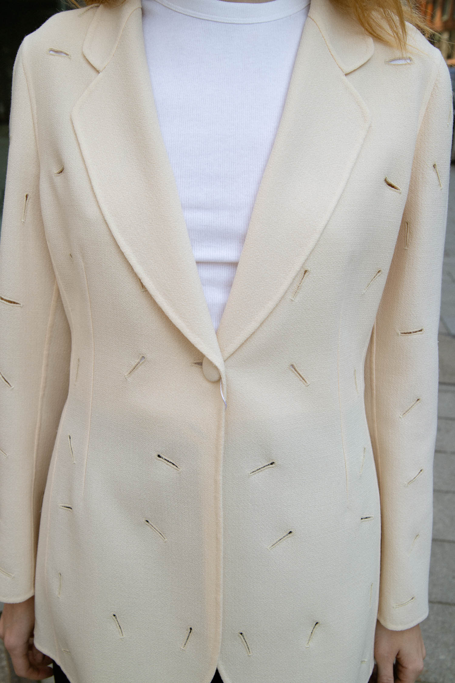Moschino Couture Vintage Wollblazer in Beige