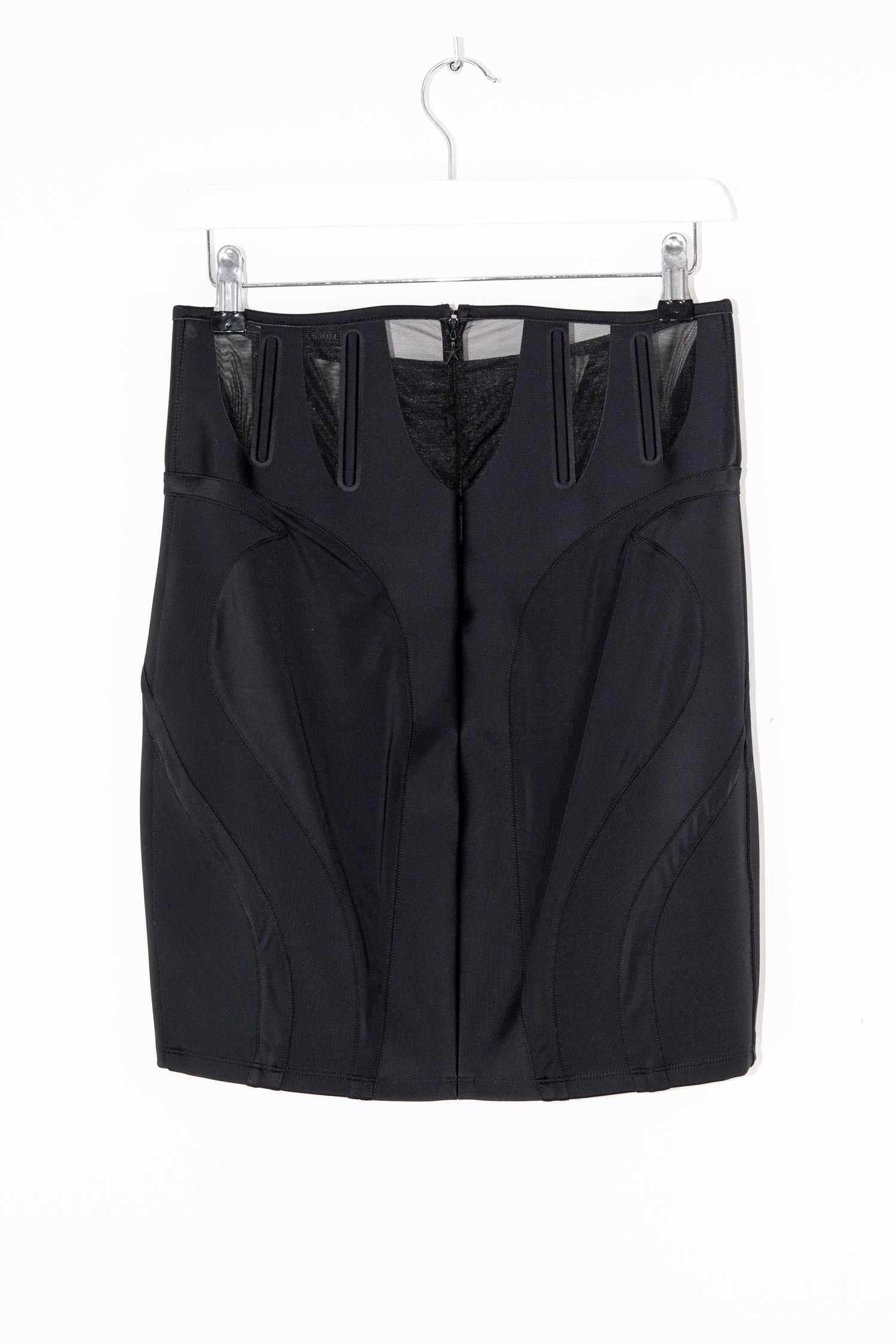 Mugler Minirock mit Cut-Outs in Schwarz