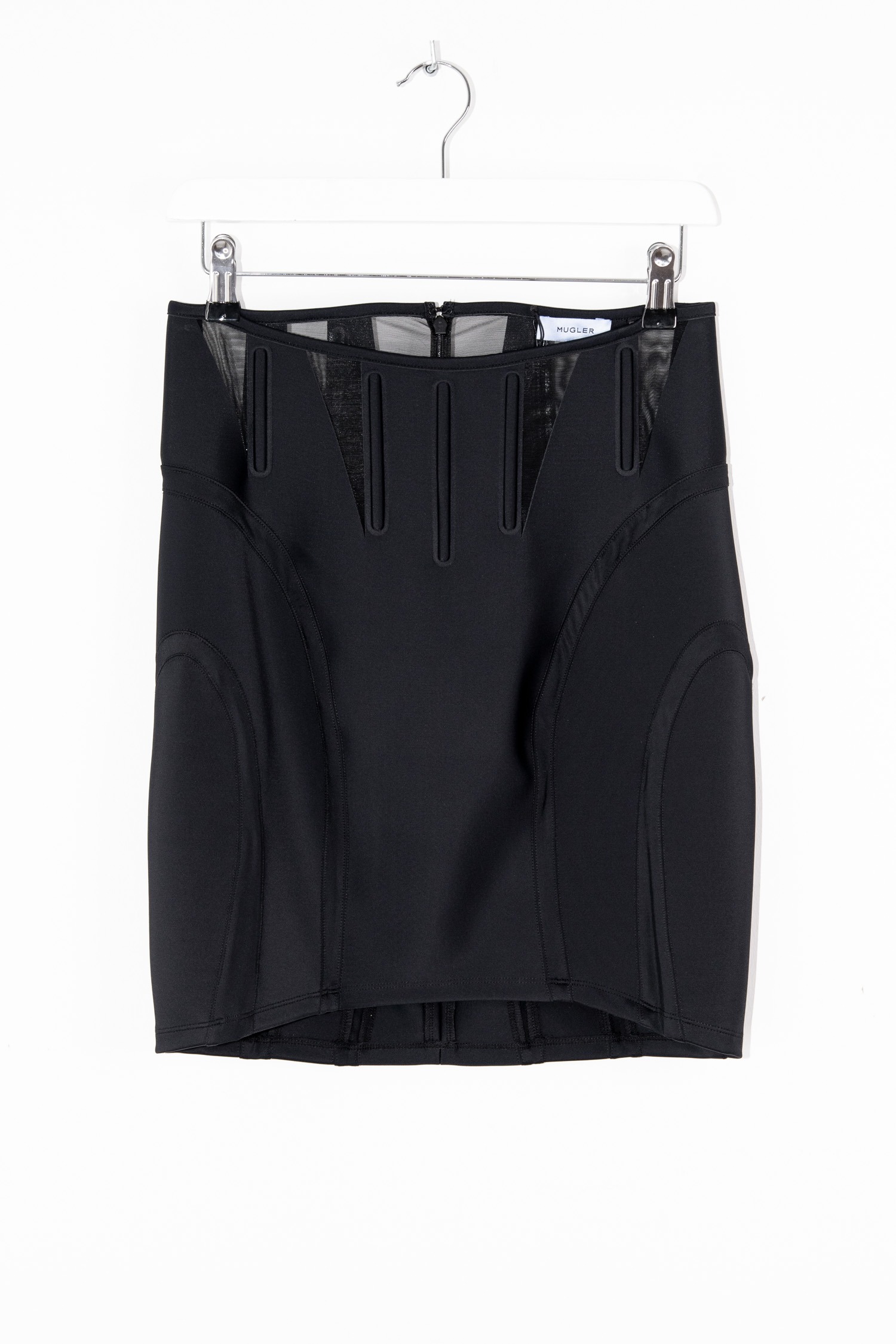Mugler Minirock mit Cut-Outs in Schwarz