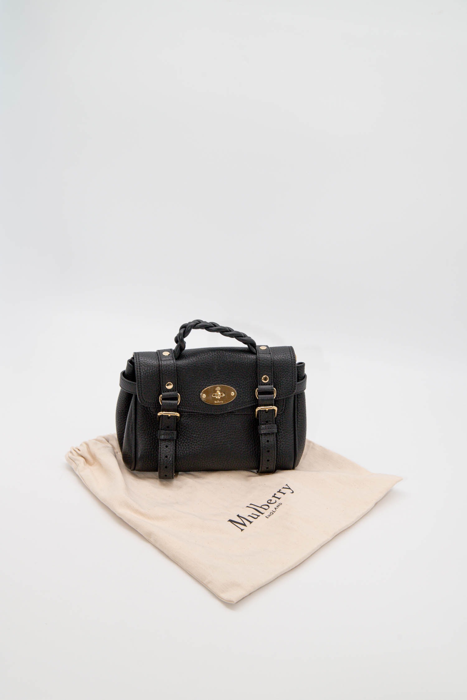 Mulberry "Mini Alexa" Handtasche in Schwarz