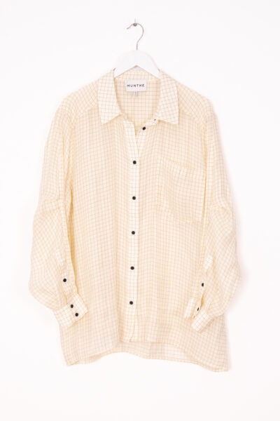 Munthe "Edan" Hemd in Creme und Schwarz