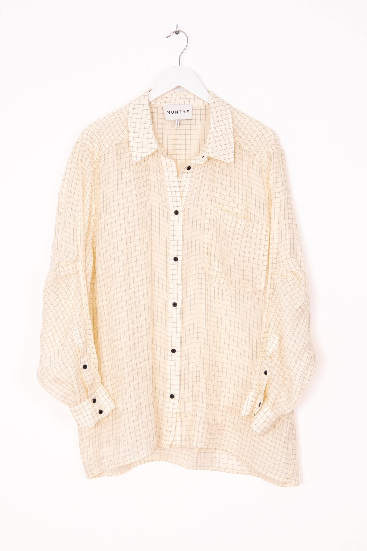 Munthe "Edan" Hemd in Creme und Schwarz