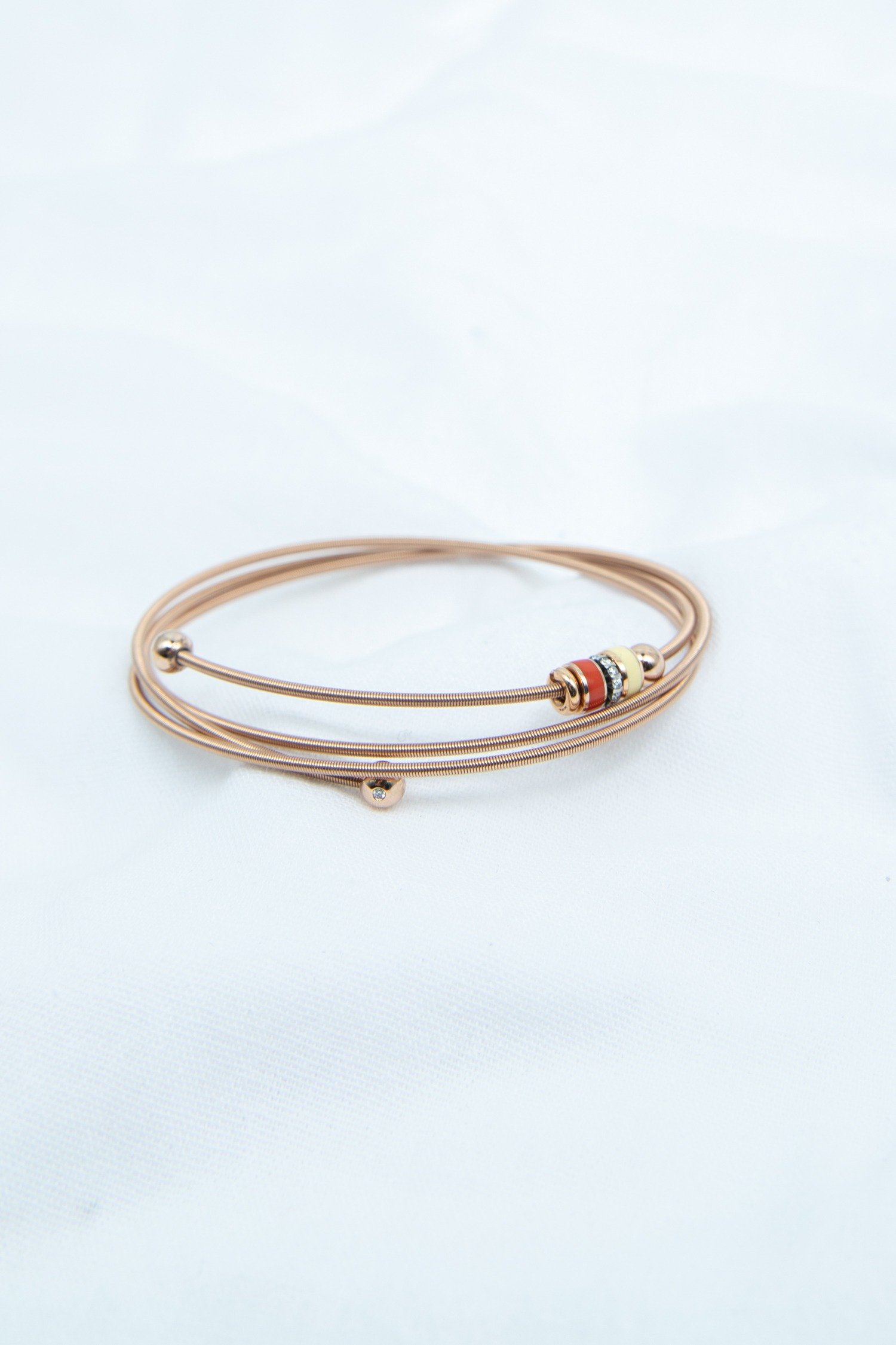 Niessing "Colette C 3-Fach" Armreif mit Charms aus 750er Roségold