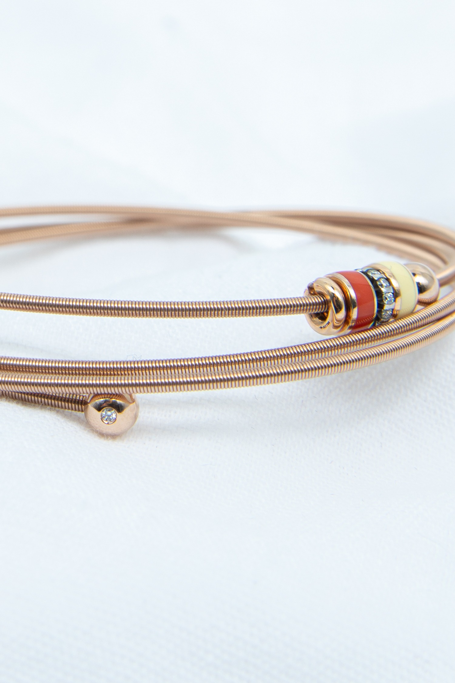 Niessing "Colette C 3-Fach" Armreif mit Charms aus 750er Roségold