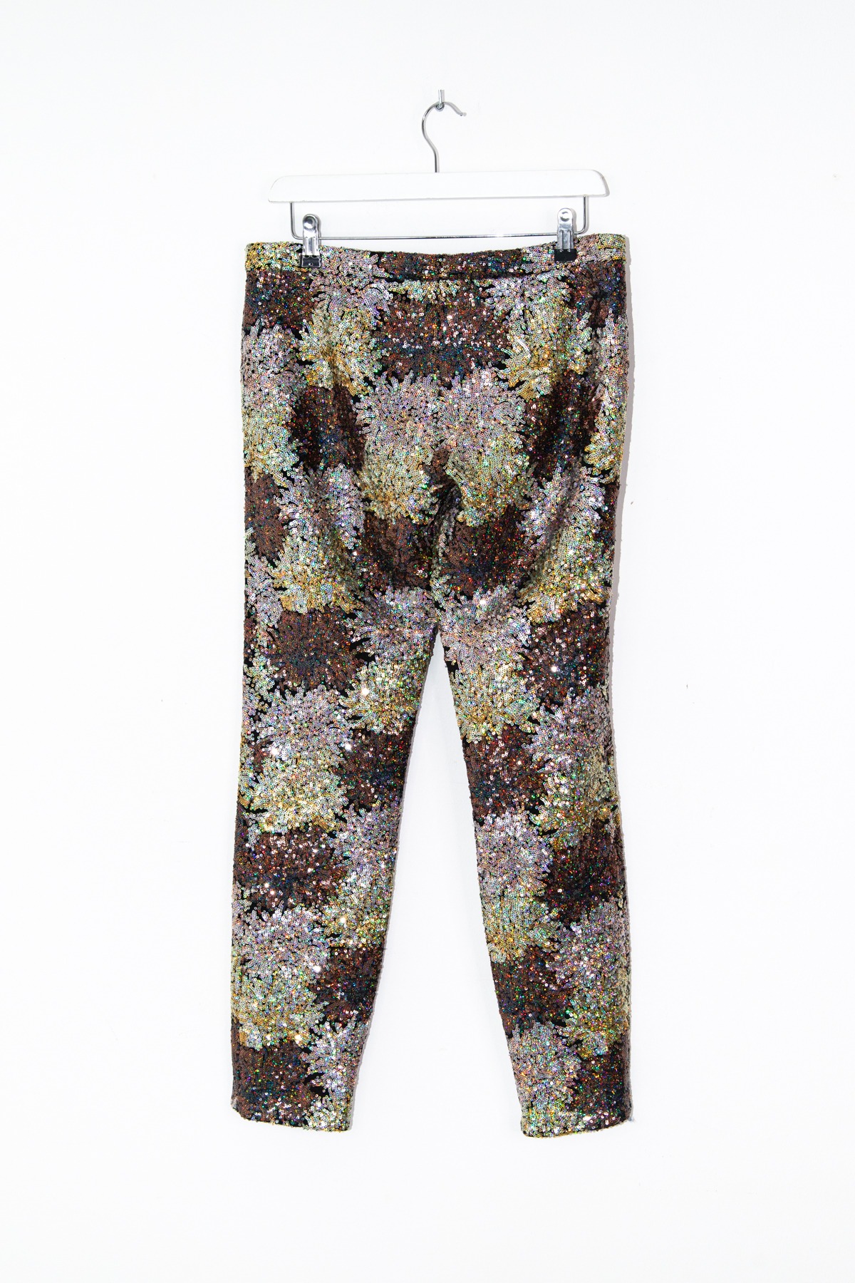 N° 21 Hose mit Pailletten in Gold, Silber und Kupfer