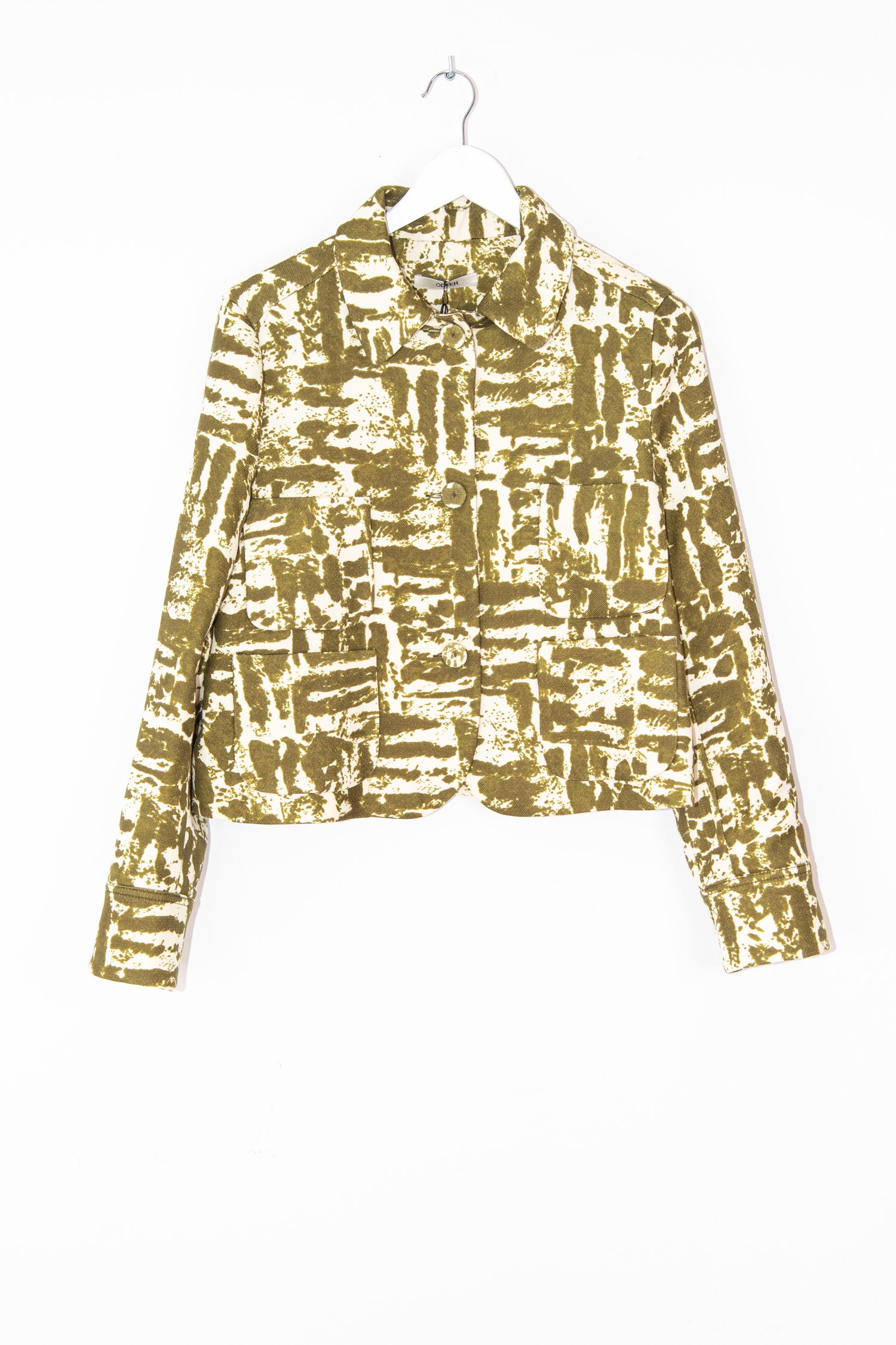 Odeeh Jacke in Oliv und Cremeweiß