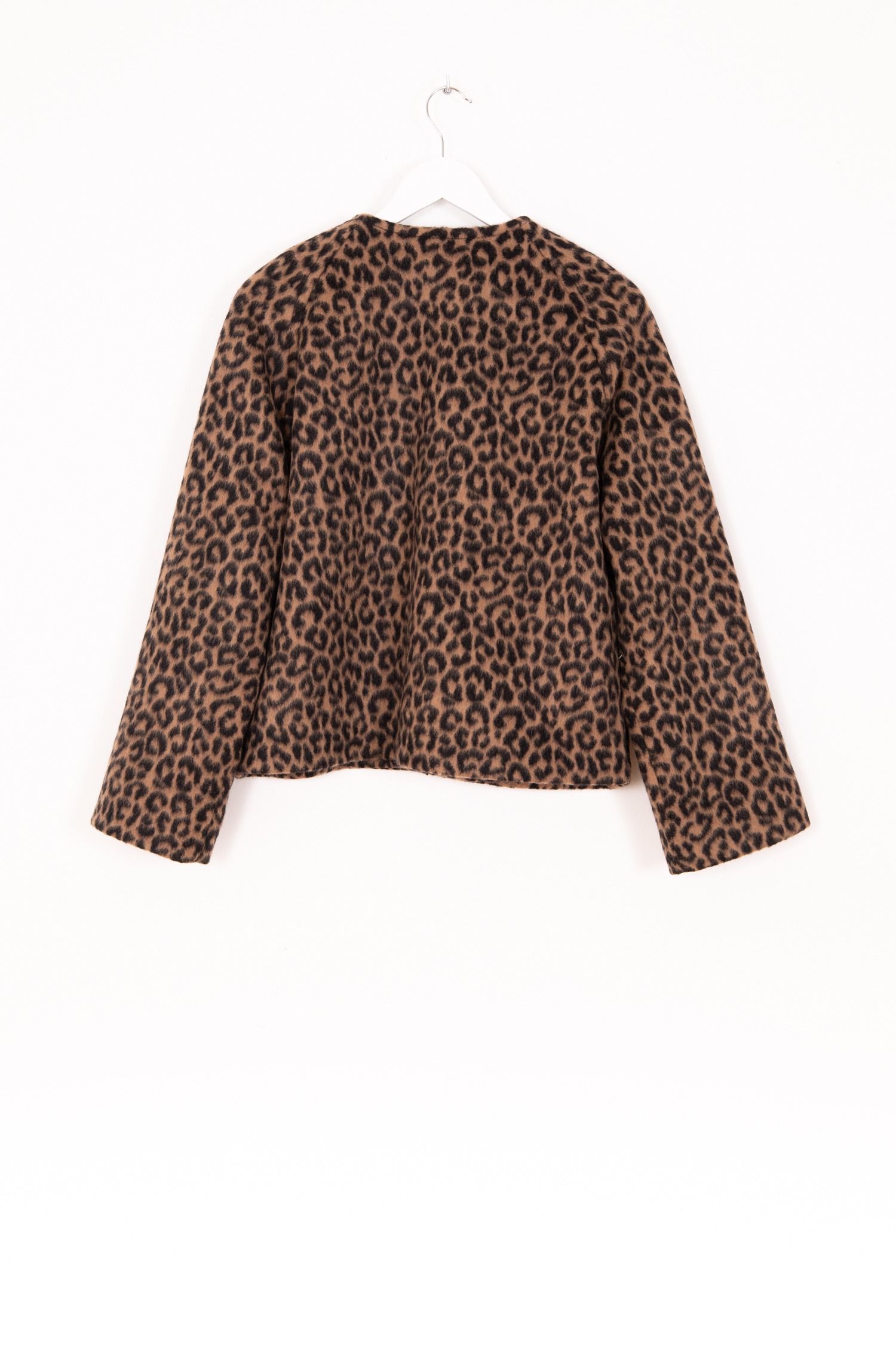 Odeeh Jacke mit Leomuster in Hellbraun und Schwarz