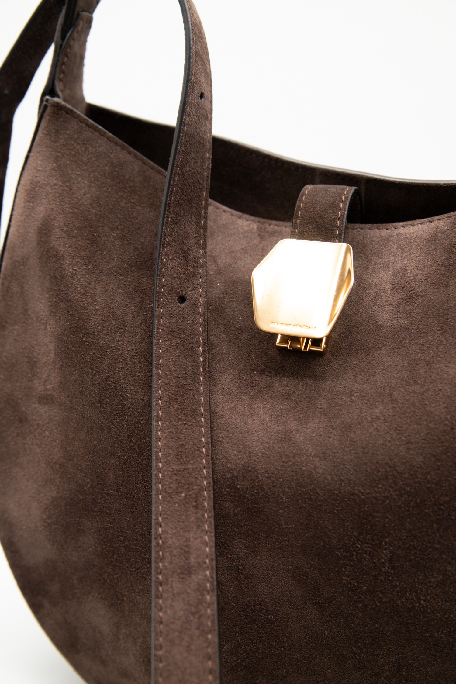 Officine Générale Umhängetasche aus Wildleder in Dunkelbraun