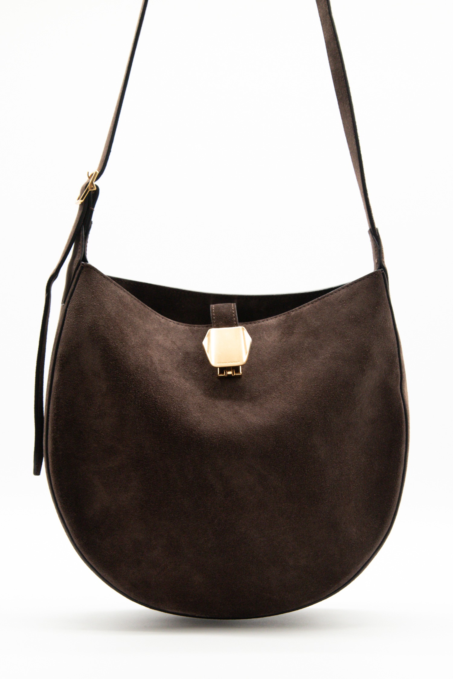 Officine Générale Umhängetasche aus Wildleder in Dunkelbraun