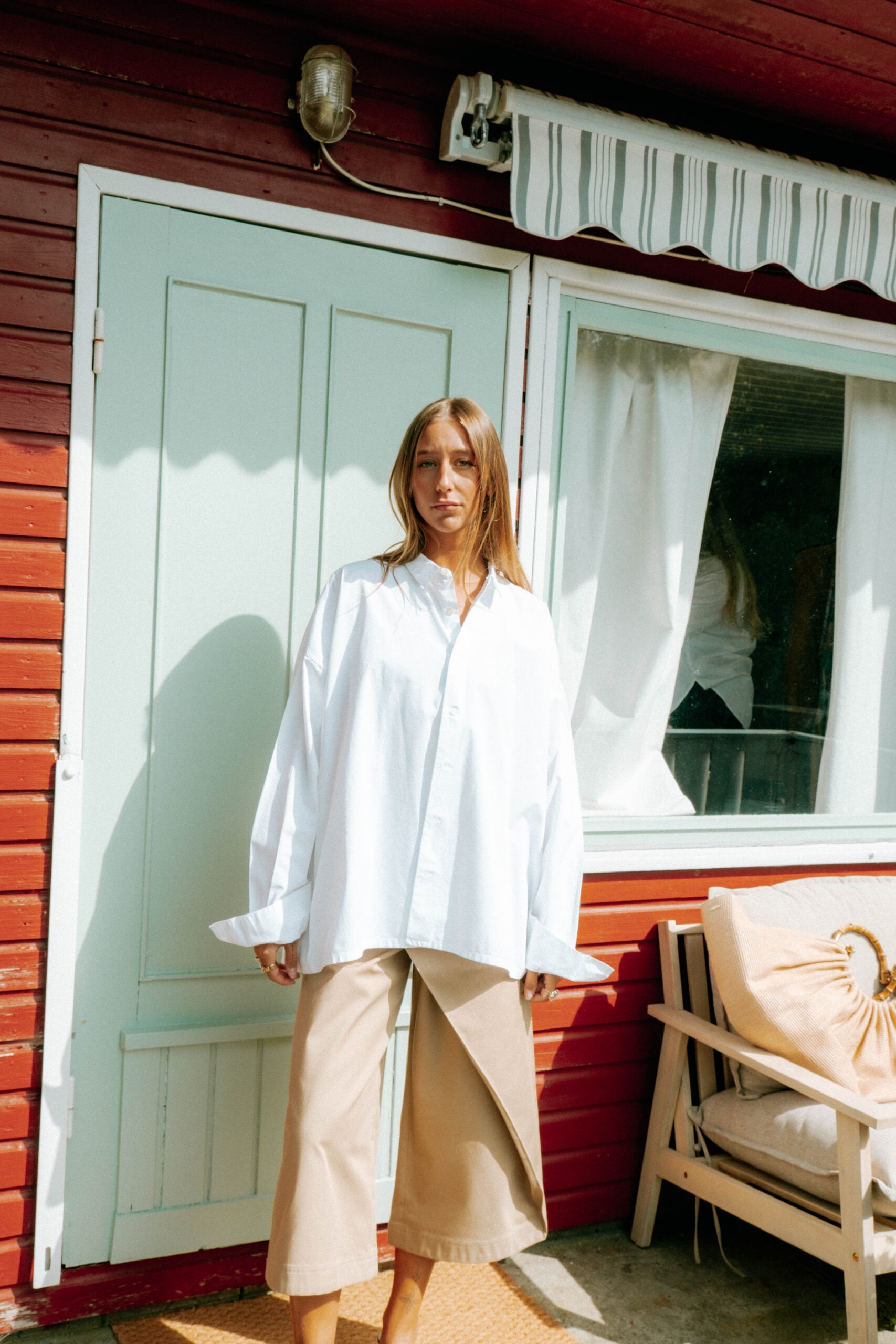 Omen Oversized-Hemd in Weiß
