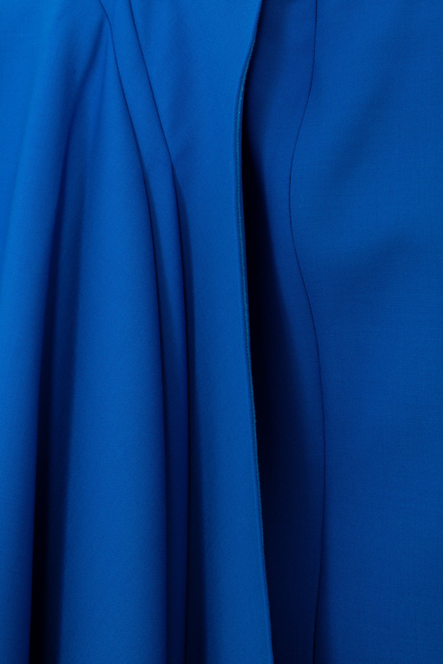 Oscar de la Renta One-Shoulder-Minikleid mit asymmetrischem Cape-Detail in Kobaltblau