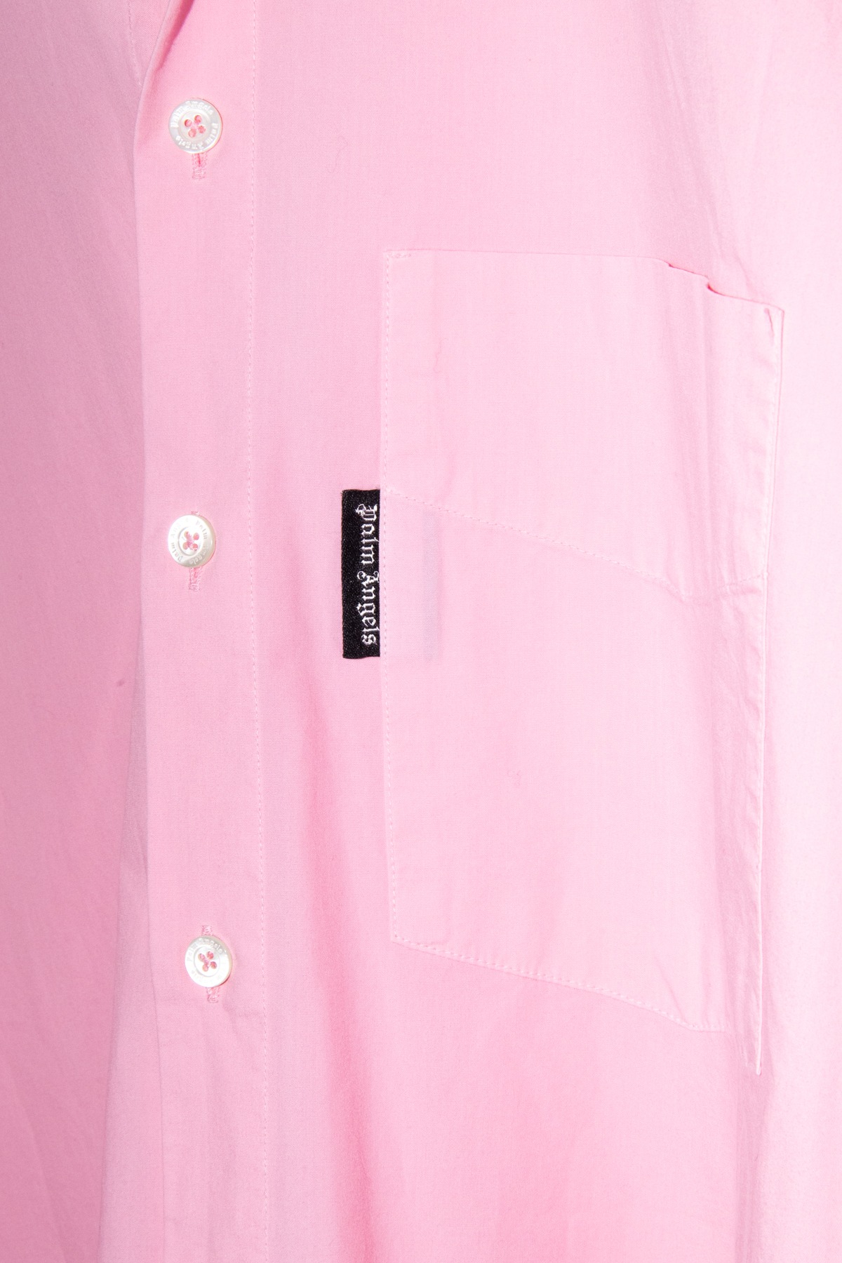 Palm Angels Hemdkleid in Rosa und Weiß