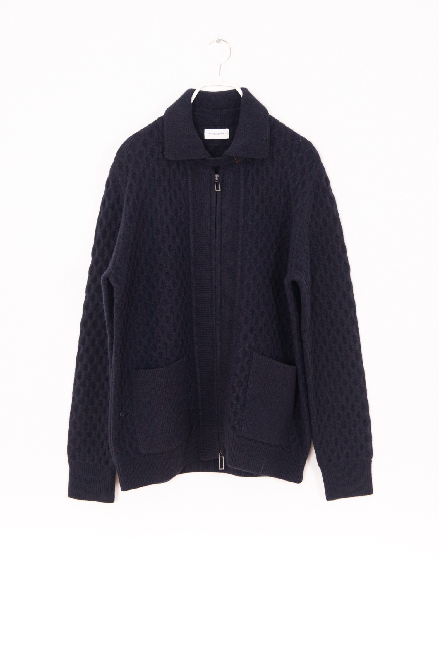 Paolo Pecora Strickjacke mit Reißverschluss in Dunkelblau