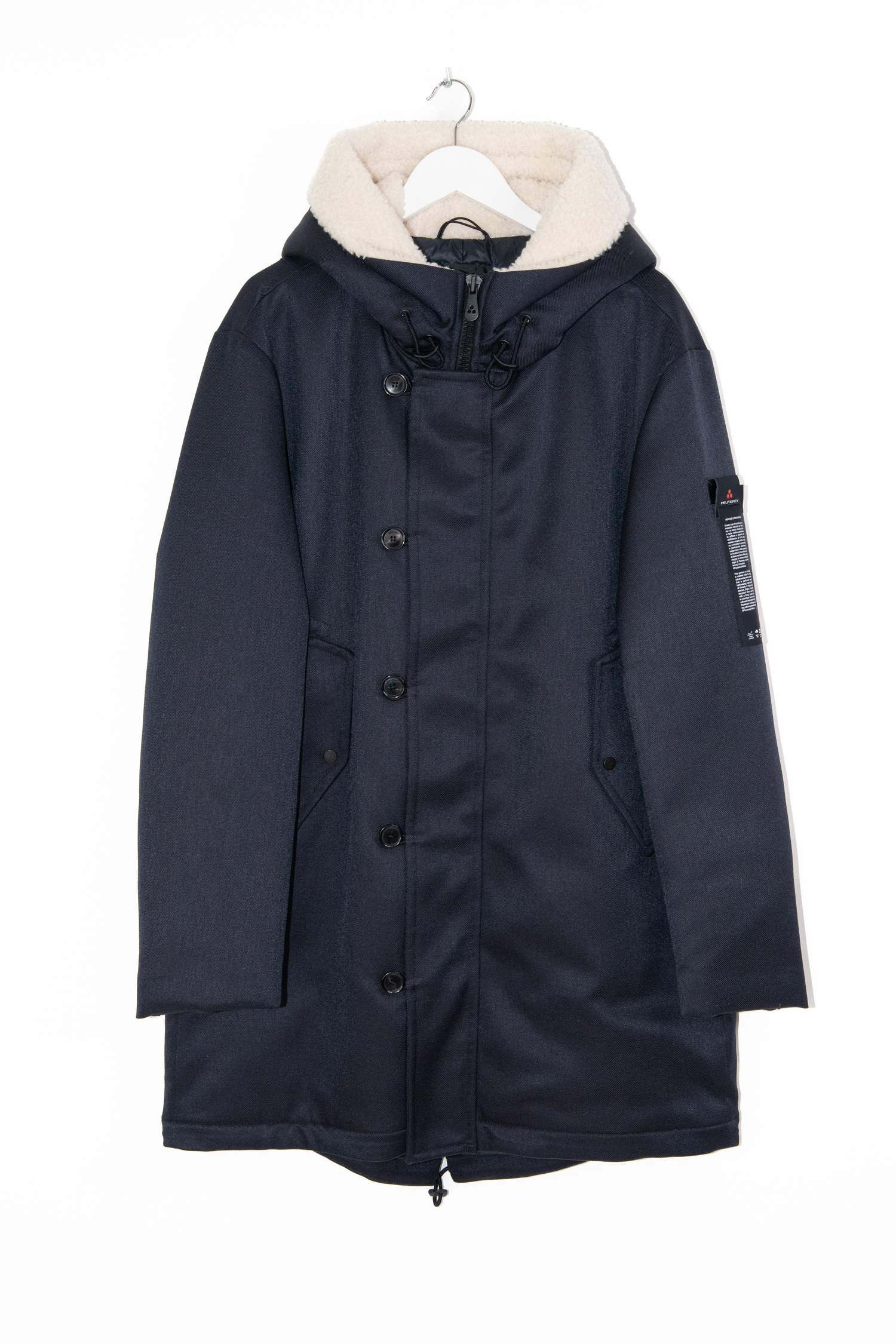 Peuterey Stepmantel in Dunkelblau und Cremeweiß