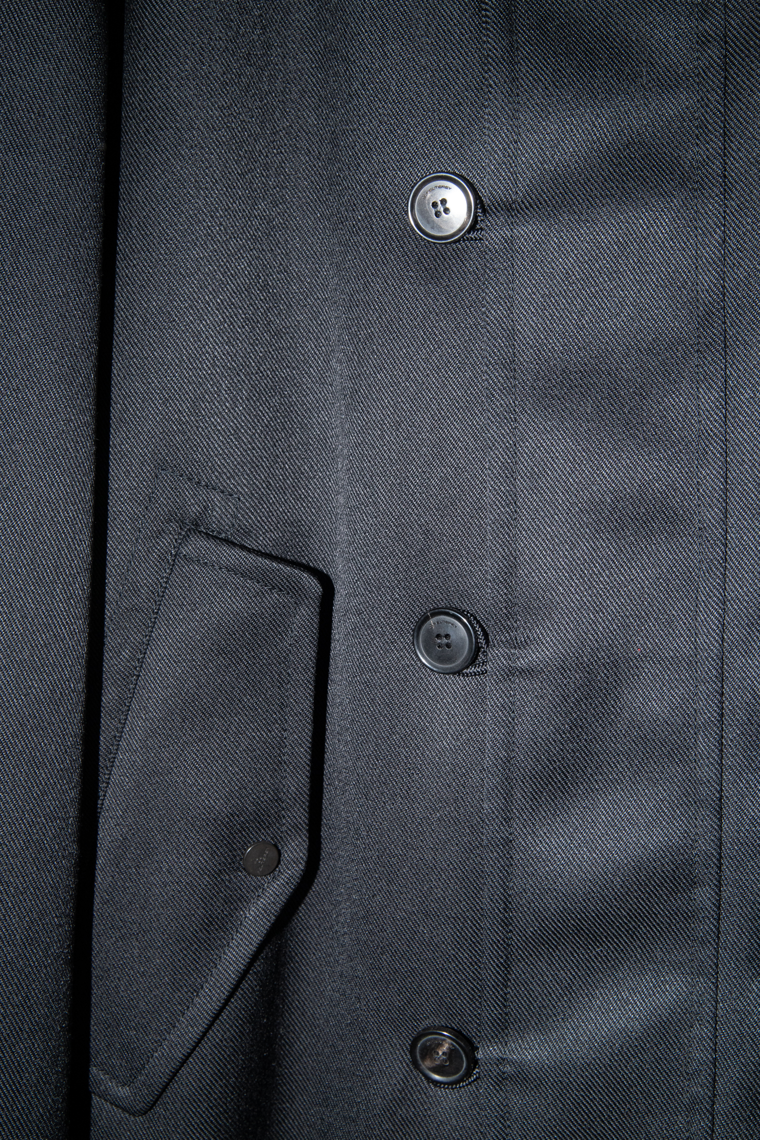 Peuterey Stepmantel in Dunkelblau und Cremeweiß