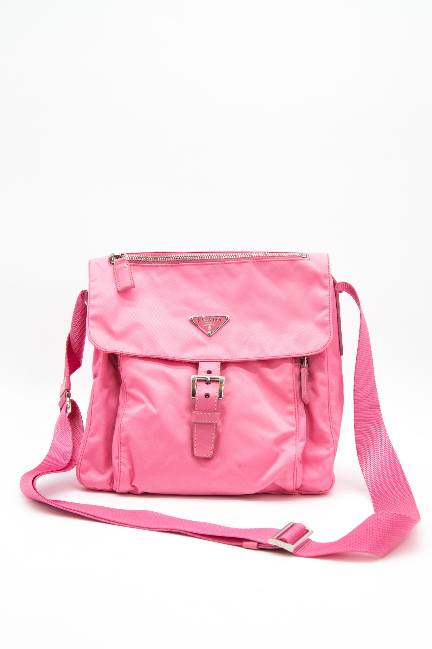 Prada "Tessuto" Umhängetasche in Pink