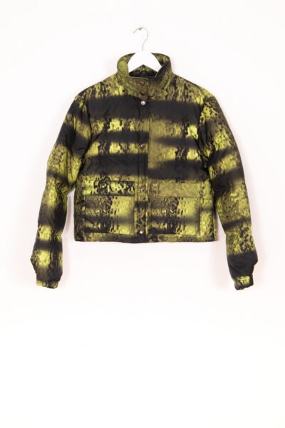 Prada Vintage Daunenjacke in Schwarz und Grün