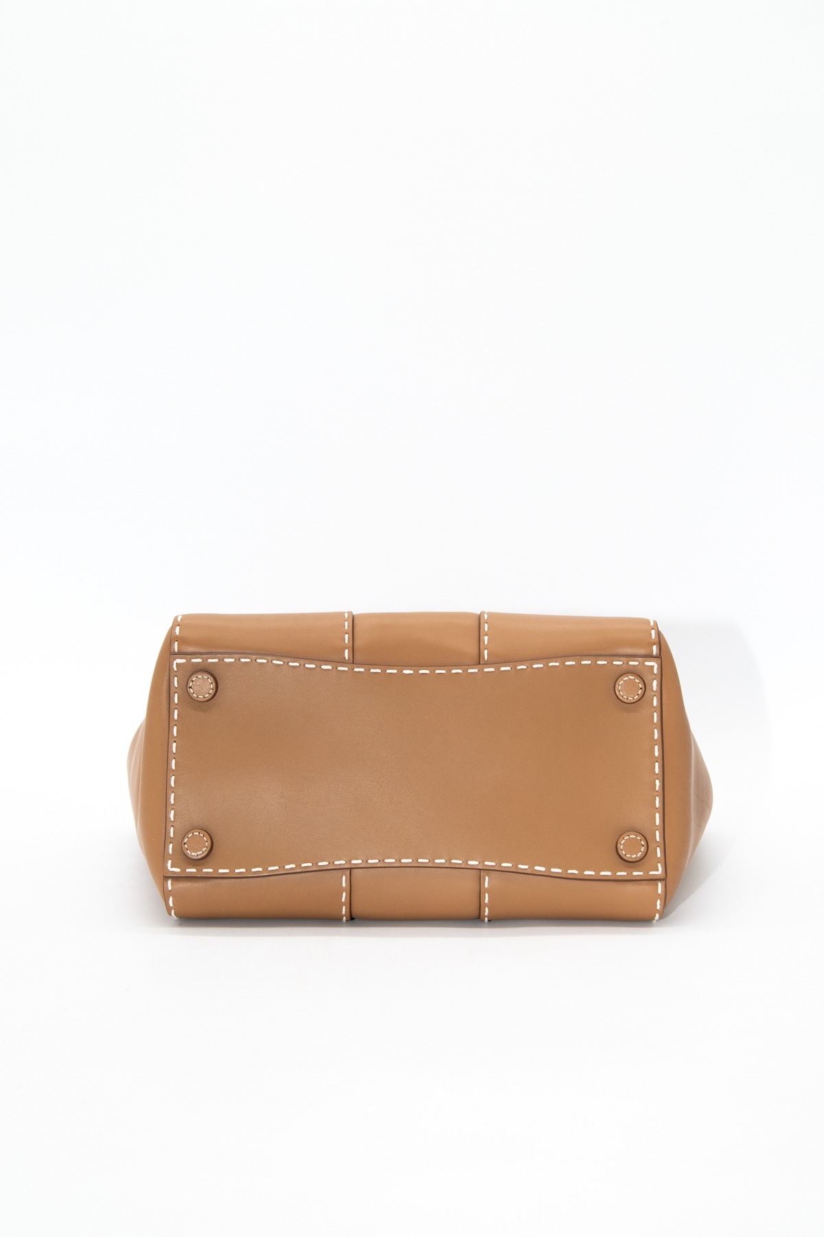 Prada Handtasche in Hellbraun, Ecru und Gold