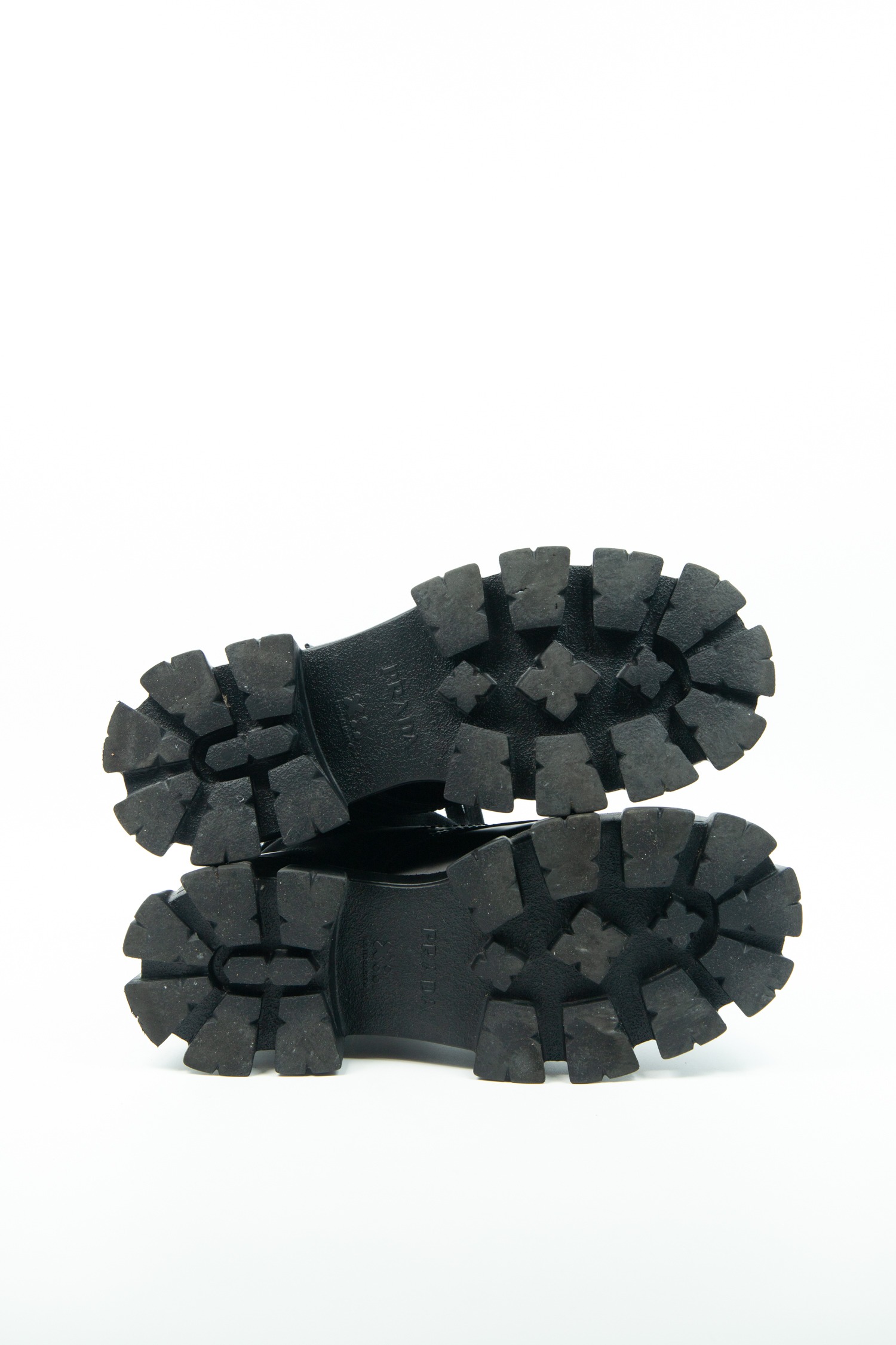 Prada "Monolith" Combat Boots aus Leder und Re-Nylon mit Pouch