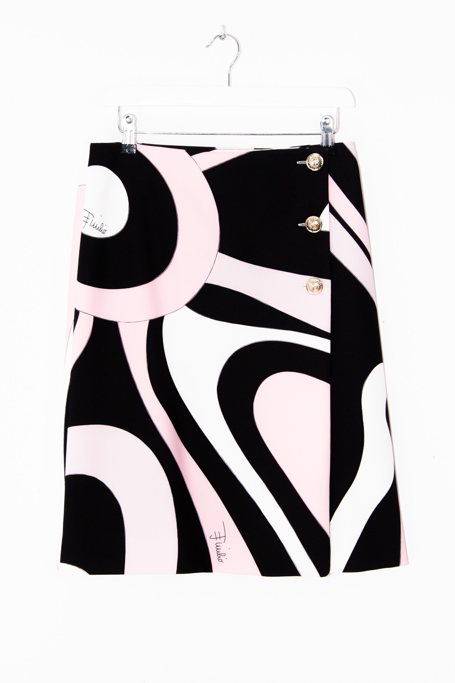 Pucci Wickelrock mit grafischem Muster in Rosa und Schwarz