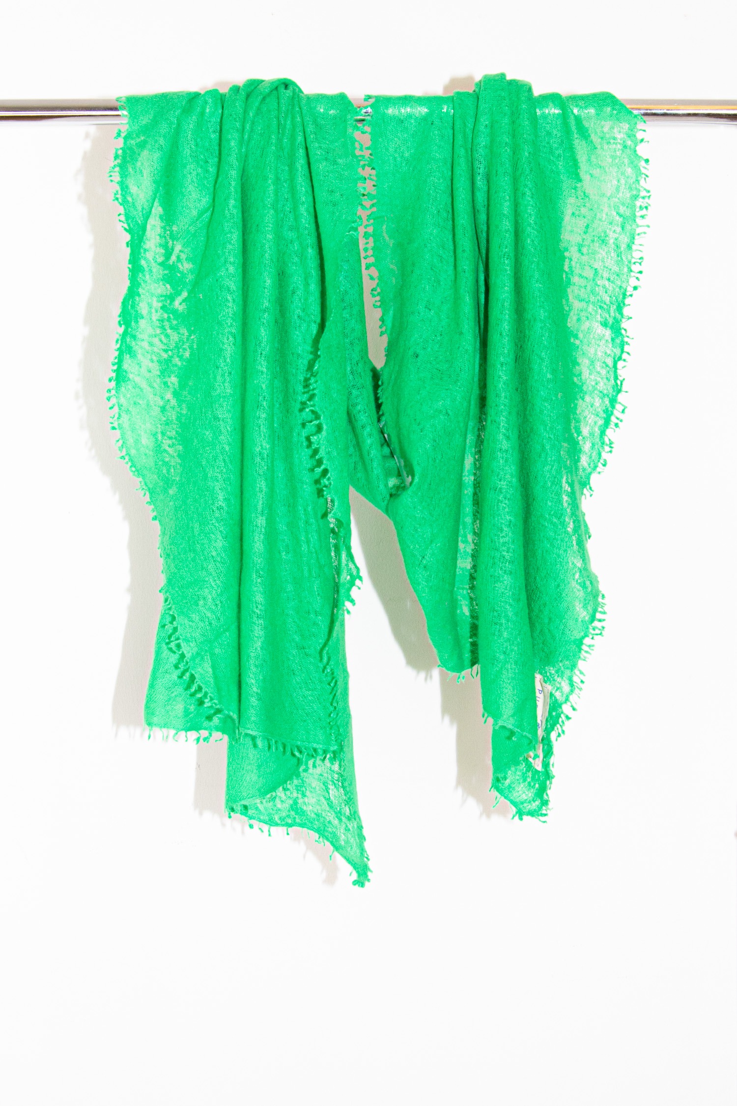 Pur Schoen Schal in Grasgrün aus Kaschmir