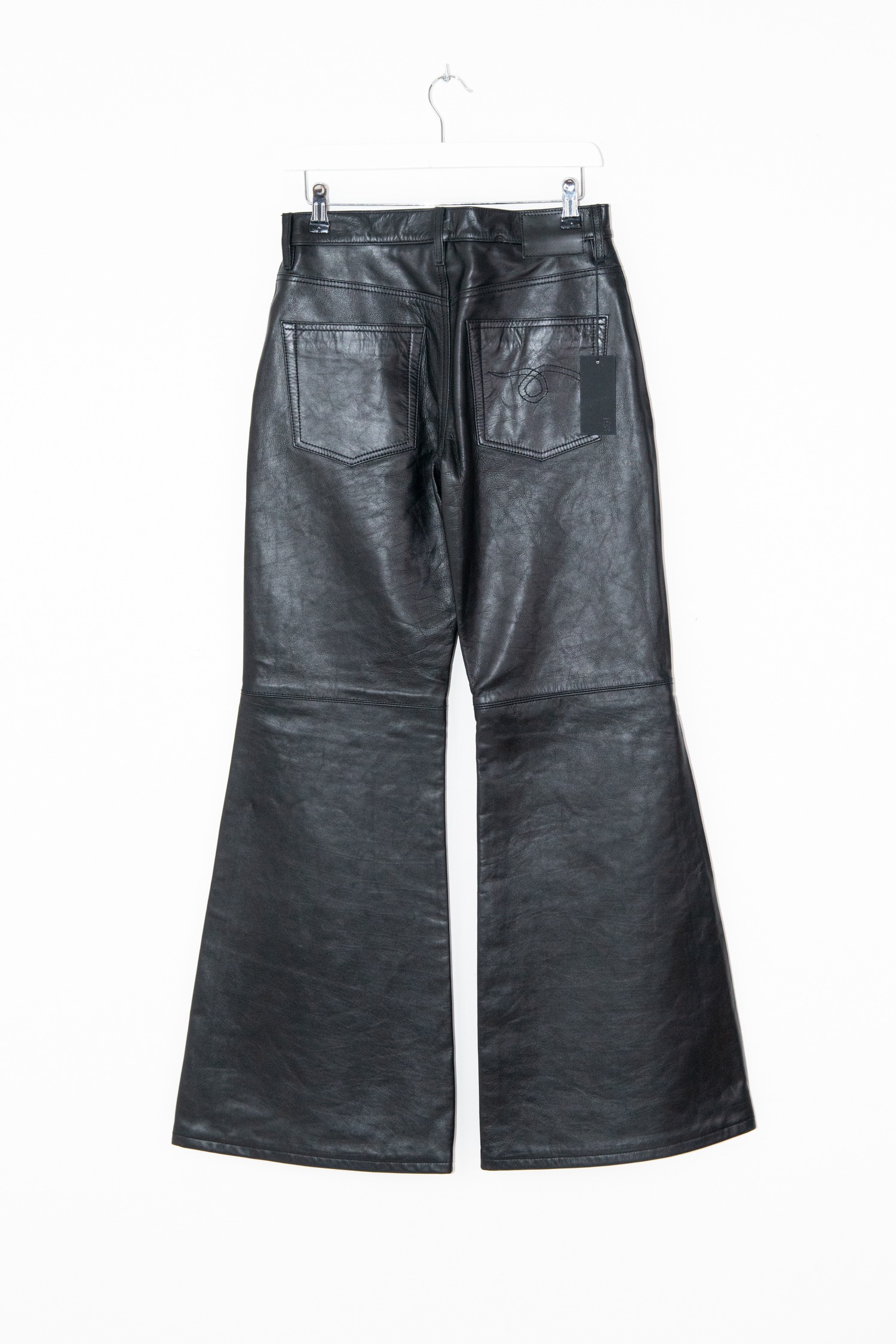 R13 "Janet Relaxed Flair" Lederhose in Schwarz