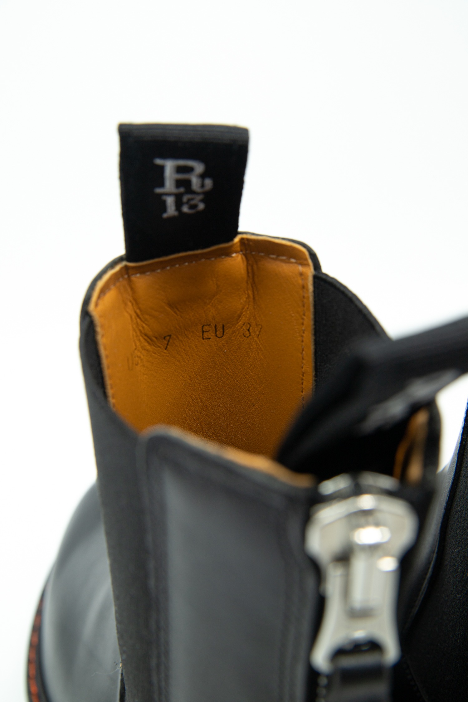 R13 "Single Stack" Chelsea Boots in Schwarz
