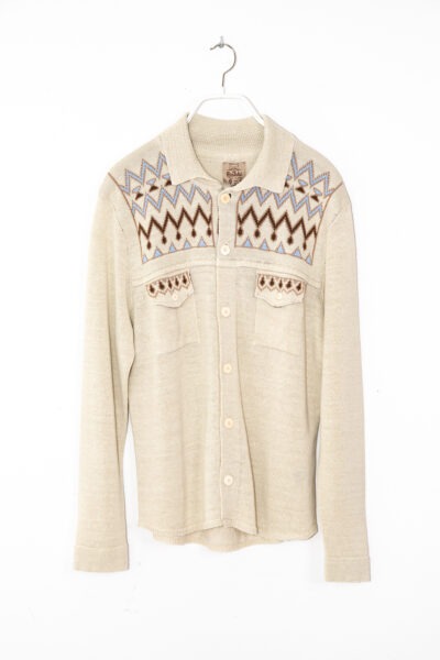 Rakki Strickjacke in Natur und Beige und Hellblau