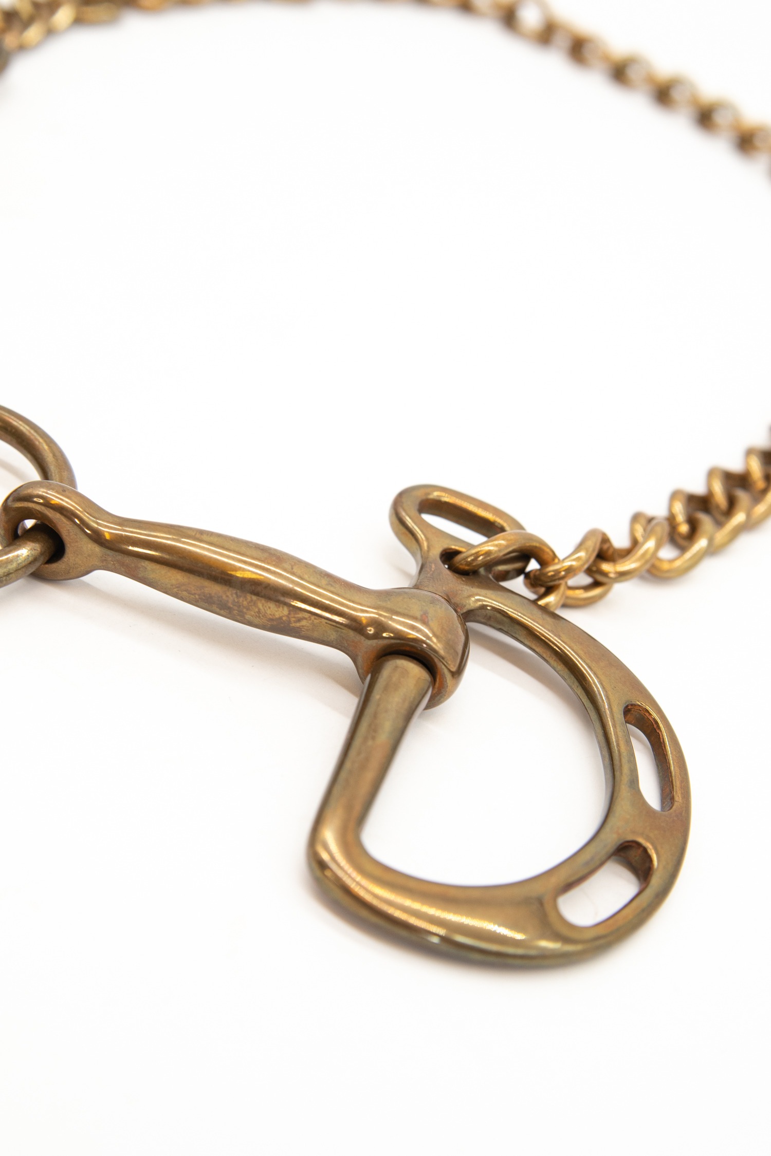 Ralph Lauren „Steigbügel“ Kettengürtel in Antikgold