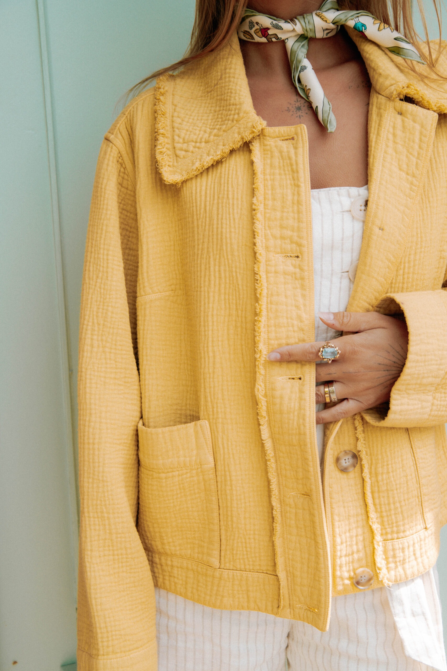Raquel Allegra Jacke in Gelb