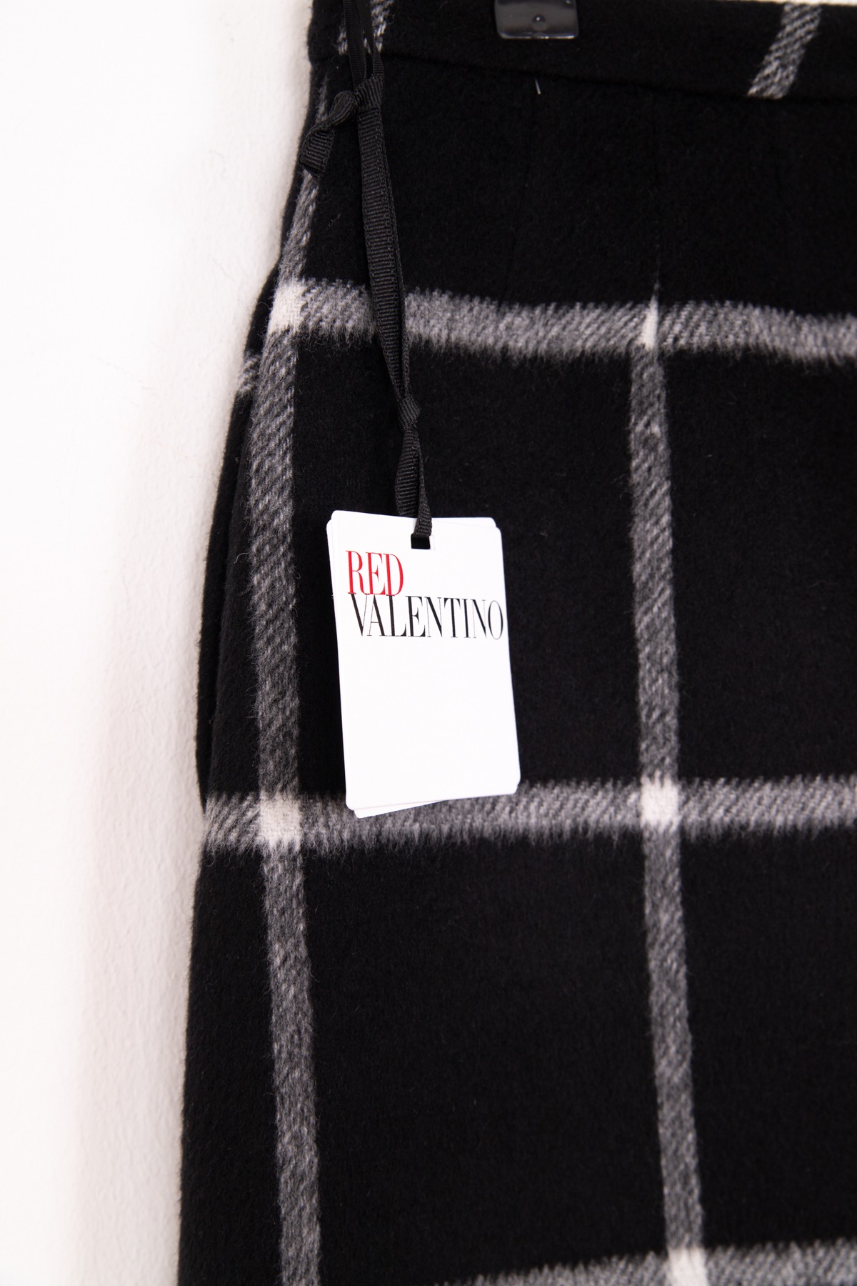 Red Valentino Karierter Minirock in Schwarz und Weiß