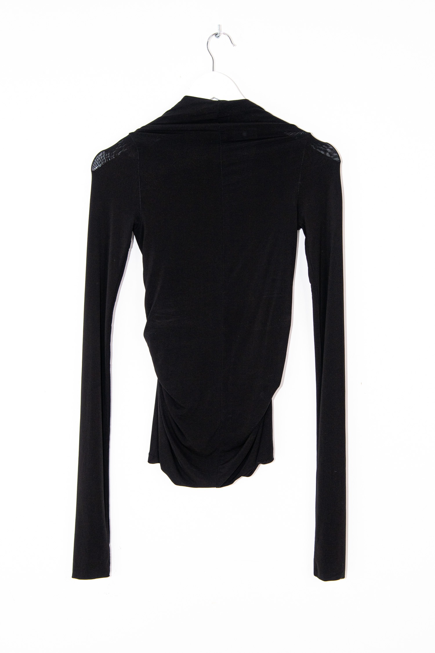 Rick Owens Oberteil aus Stretch-Jersey mit Raffungen in Schwarz