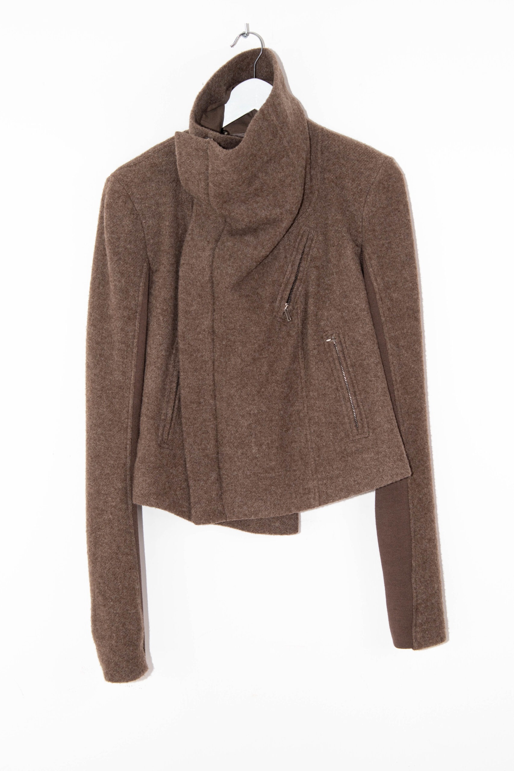 Rick Owens Jacke im Biker-Look in Braun