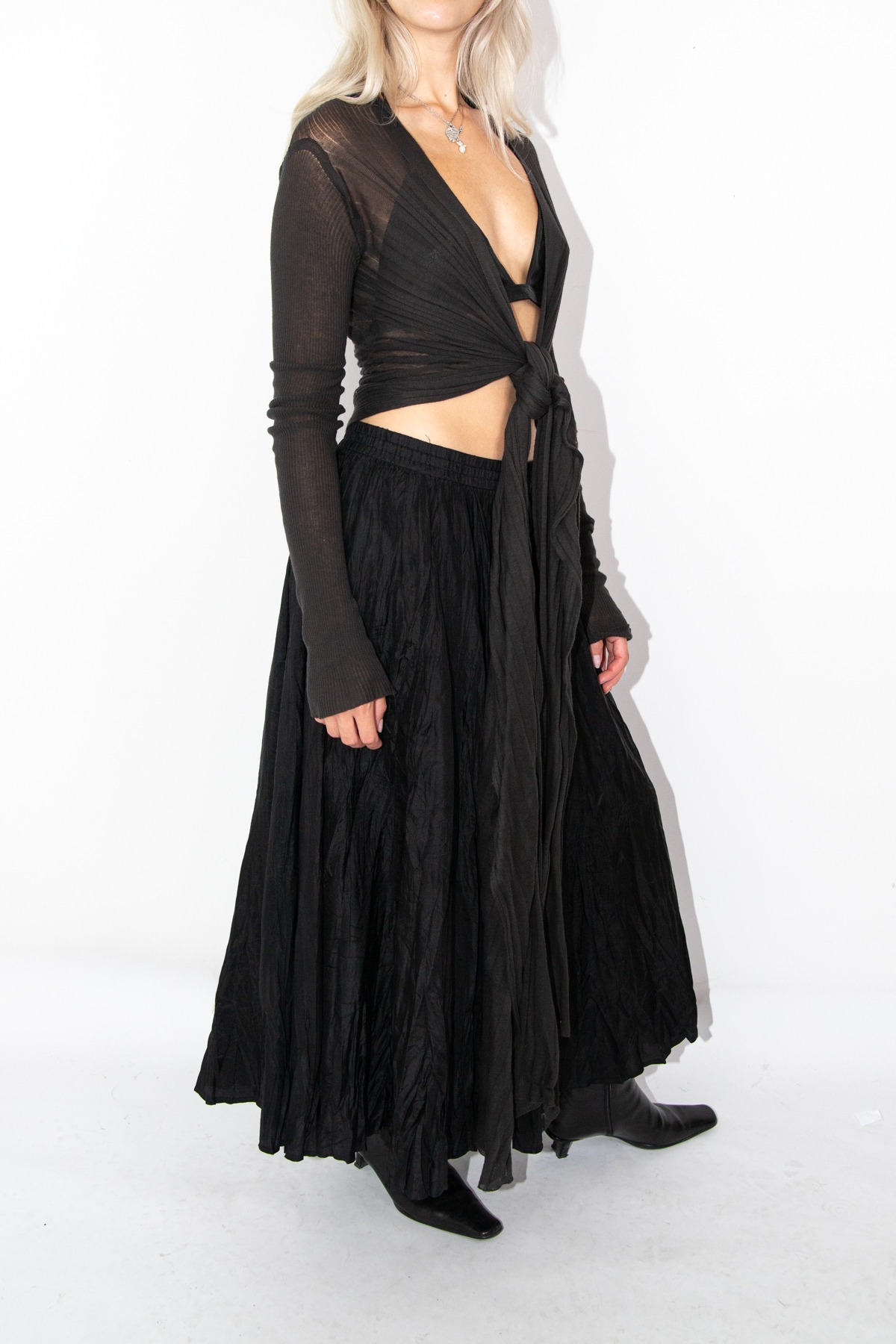 Rick Owens Cardigan im Wickelstil in Anthrazit