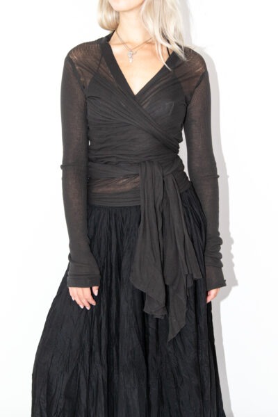 Rick Owens Cardigan im Wickelstil in Anthrazit