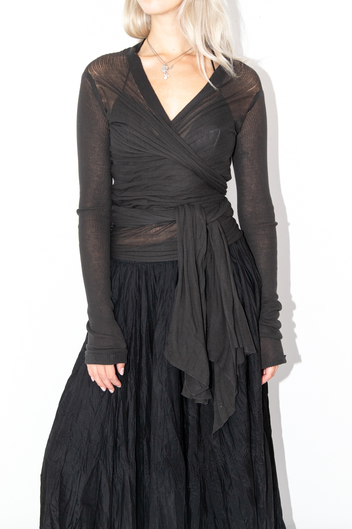 Rick Owens Cardigan im Wickelstil in Anthrazit