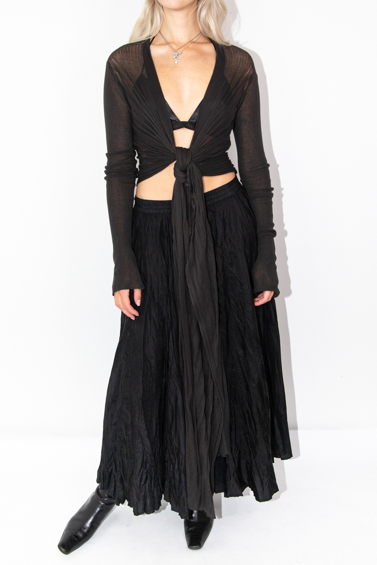 Rick Owens Cardigan im Wickelstil in Anthrazit
