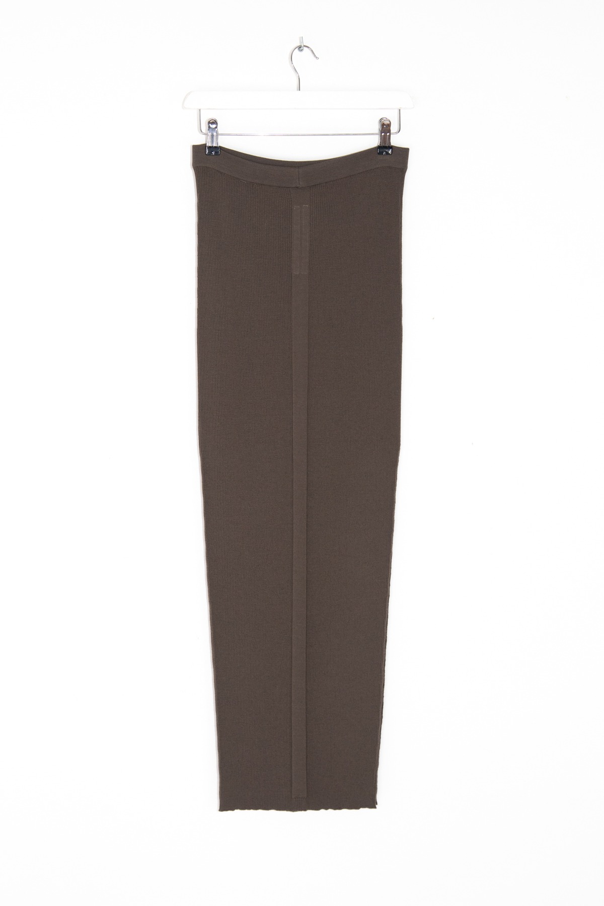 Rick Owens Midirock aus Rippstrick in Braun