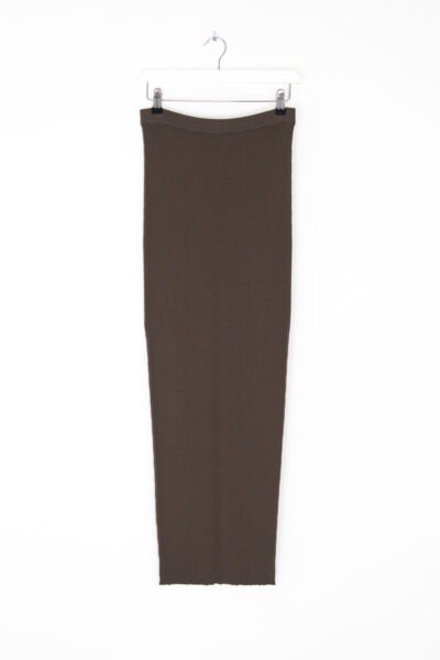 Rick Owens Midirock aus Rippstrick in Braun
