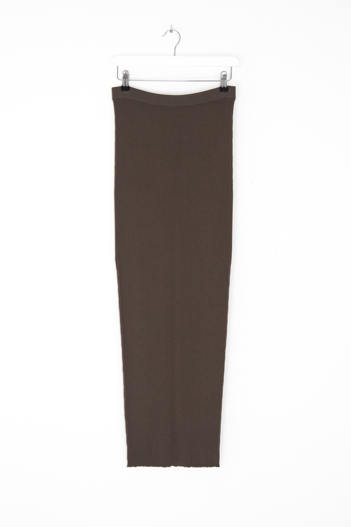 Rick Owens Midirock aus Rippstrick in Braun