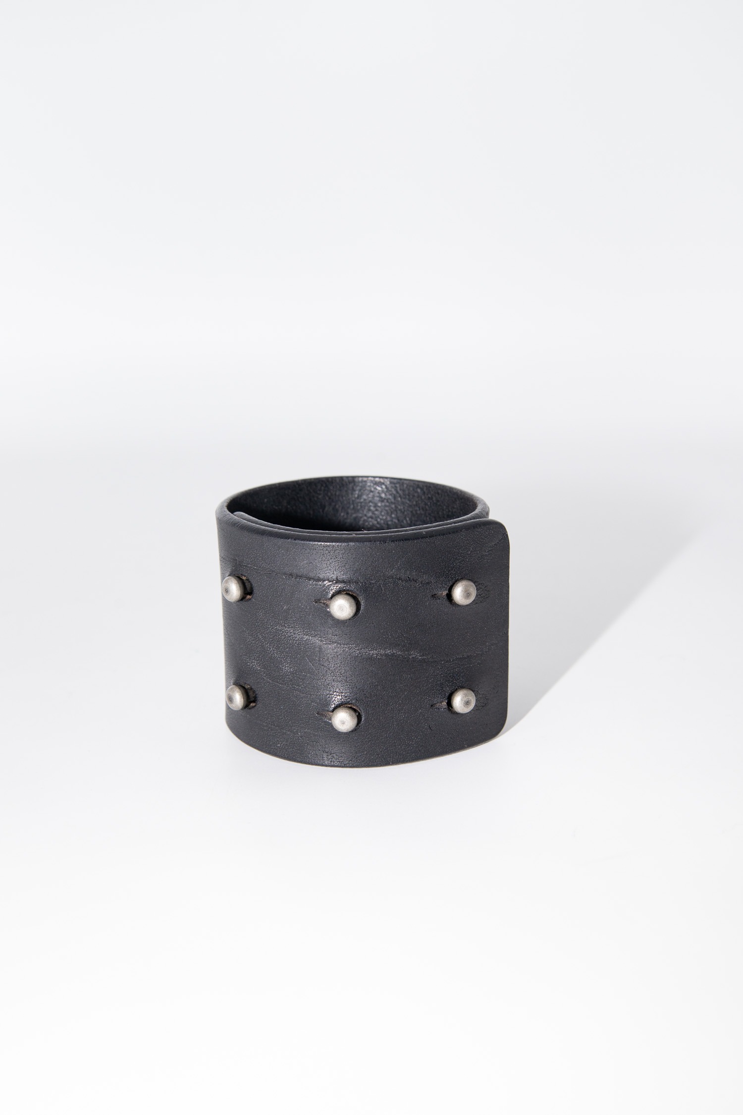 Rick Owens breites Lederarmband in Schwarz