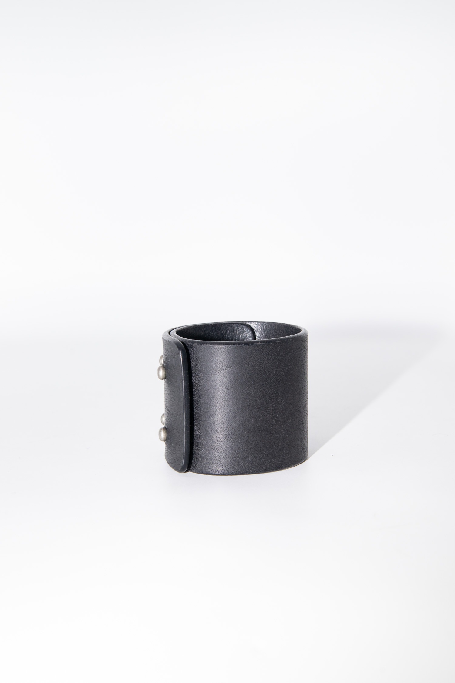 Rick Owens breites Lederarmband in Schwarz