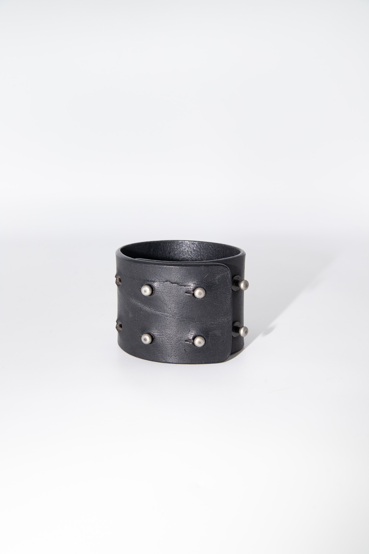 Rick Owens breites Lederarmband in Schwarz